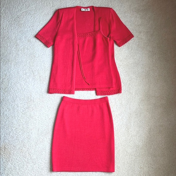 St. John Collection Dresses & Skirts - St. John Collection By Marie Gray Vintage Y2K Coord Skirt Set Women’s 2 Salmon